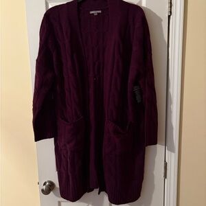 Jessica London Deep Purple Cardigan Sweater